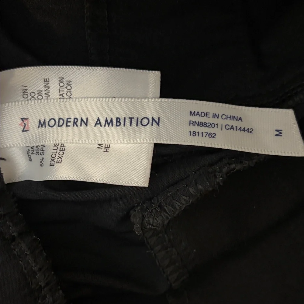 Modern Ambition High-Rise Travel Lightweight Black Pants Size M - Picture 7 of 8